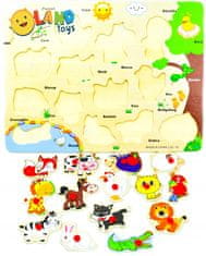 LandToys Drvene slagalice sa životinjama