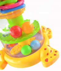 LandToys Interaktivna žirafa vrtiljka s lopticama BĄK loptice vrtuljak loptice zvečke