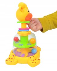 LandToys Interaktivna žirafa vrtiljka s lopticama BĄK loptice vrtuljak loptice zvečke