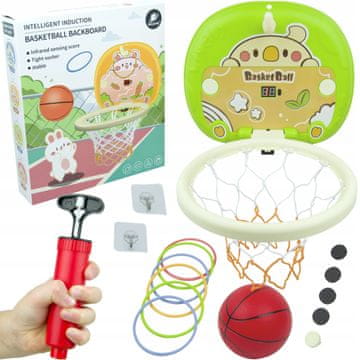 LandToys Mini košarkaški koš za izlaganje pumpe za košarkašku loptu s pultom