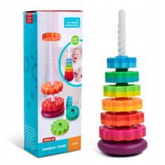 Bam Bam Uvrnuta dugina piramida, toranj Montessori, šarena spirala 41 cm