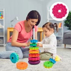 Bam Bam Uvrnuta dugina piramida, toranj Montessori, šarena spirala 41 cm