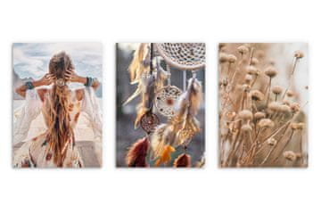 Moderni boho posteri za spavaću sobu, posteri za dnevni boravak Žena 3x 50x70cm