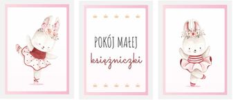Posteri za djecu Zidni ukras Soba male princeze 3x 50x70