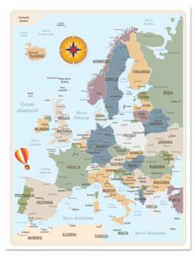 Velika magnetska samoljepljiva karta Europe s magnetima i fotografijama