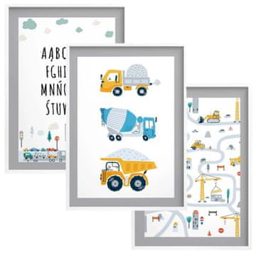 Posteri s okvirima za dječju sobu Zidne slike za dječaka Automobili