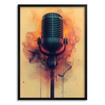 Umjetnički zidni poster Zidna slika s crnim okvirom Glazba 50x70