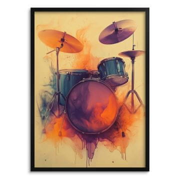Moderna zidna slika Zidni poster s okvirom Glazbena dekoracija 50x70
