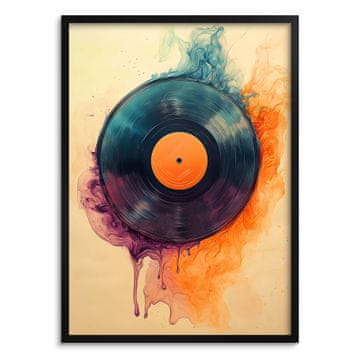 Zidni poster s okvirom, retro zidna slika za dnevni boravak, ured, Glazba, 50x70