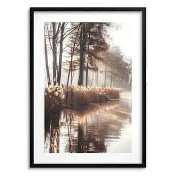 Poster u crnom okviru 50x70 Forest River Boho dekoracija za spavaću sobu i dnevni boravak