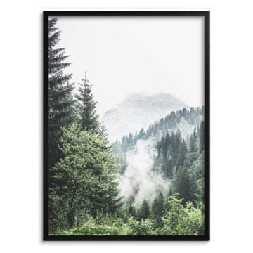 Poster za spavaću sobu dnevni boravak Slika u okviru 50x70 Šuma u magli