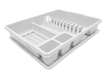 Bentom Klasični bijeli plastični stalak za suđe - BEN