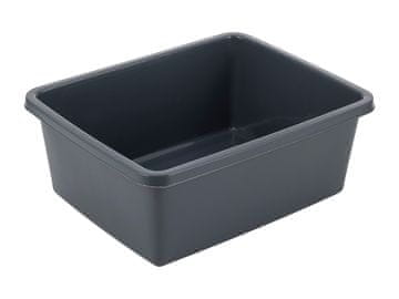 Bentom Pravokutna plastična zdjela 37X30CM 11L tamno siva -BEN