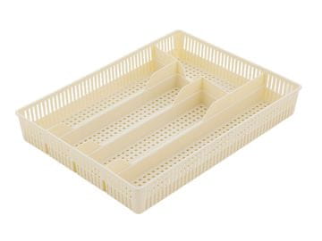 Bentom Krem plastični umetak za ladicu s ažurnim dizajnom - BEN