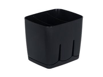 Plastični ocijeđivač za pribor za jelo 13,5x11,5x12cm crni -BEN