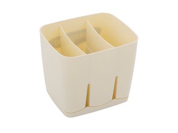 Plastični ocijeđivač za pribor za jelo 13,5x11,5x12cm krem boje -BEN