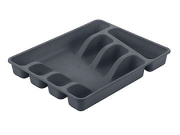Uložak za ladicu, plastični, tamno sivi -BEN