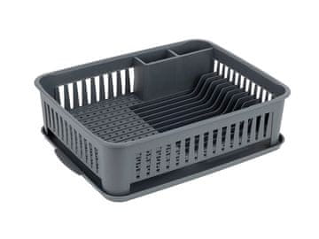 Vivo plastični stalak za suđe 42X33X12CM s antracit bazom
