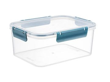 Plastična pravokutna kopča za posudu za hranu 2,85 l plave boje