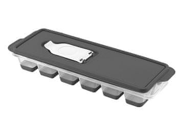 Posuda za led s poklopcem, plastična, Orio, 25,3 x 8,9 x 3,9 cm, antracit