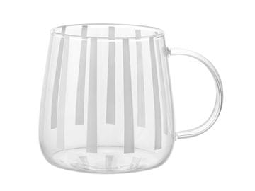 Solline staklena šalica 400 ml bijele pruge