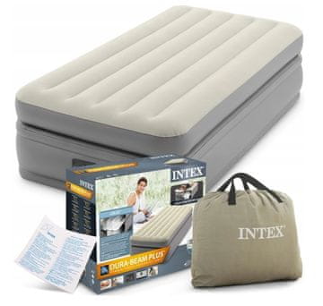 Intex Zračni krevet Prime Comfort Twin Madrac 99 x 191 x 51 cm s ugrađenim kompresorom #64162