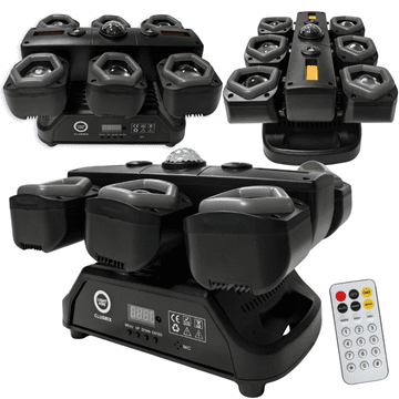 4M clubmix pokretna višeefektna rasvjeta 6u1 LED DMX