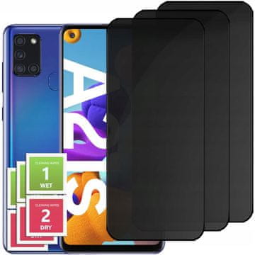 3x kaljeno staklo protiv špijuniranja za Samsung Galaxy A21S