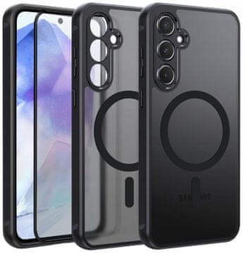 Futrola za Samsung A55 5G za MagSafe mat futrola indukcijski ojačana + 9H staklo