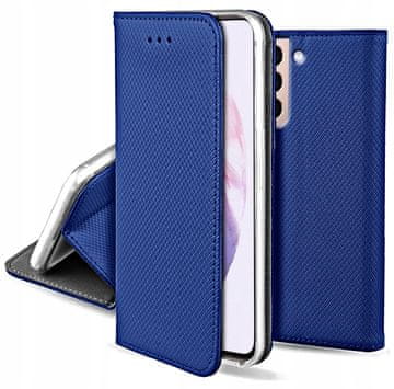 Futrola za Samsung S21 plus / S21+ pametnu knjigu s magnetom, tamnoplava + staklo