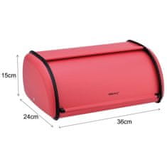 KINGHoff Mala čelična posuda za kruh 36 cm KH-1753 crvena