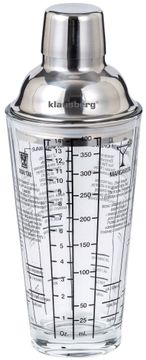 KLAUSBERG Šejker za koktele s receptima, čaša za barmena, 400ml, KB-7647