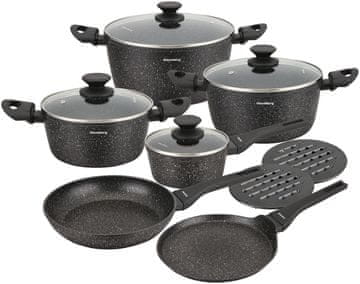 KLAUSBERG Set lonaca s mramornim neprianjajućim premazom, 12 dijelova, KB-7658