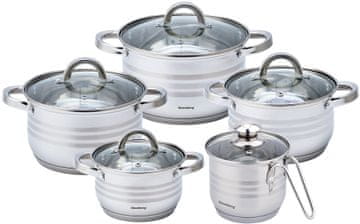 KLAUSBERG Set čeličnih lonaca 10 dijelova 1,7/2,1/2,9/3,9/6,6L KB-7696