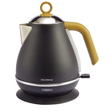 KLAUSBERG KB-7706 Električni kuhalo za vodu od nehrđajućeg čelika 1,7 l, crno