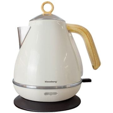 KLAUSBERG Električni čajnik od nehrđajućeg čelika 1,7 l, bijeli KB-7708
