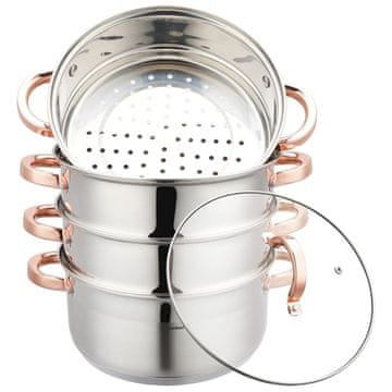 KLAUSBERG Set lonaca za kuhanje na pari 24 cm, 5 dijelova. parnik KB-7736