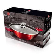 Wok s granitnim premazom 30 cm 4 l Burgundija BH-7110