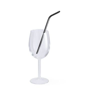 Set od 6 metalnih slamki za piće crno-srebrne BH-2984