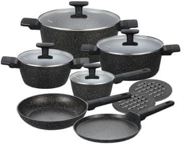 KLAUSBERG Set lonaca s mramornim neprianjajućim premazom, 12 dijelova, KB-7830