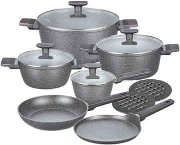 KLAUSBERG Set lonaca s mramornim neprianjajućim premazom, 12 dijelova, KB-7832