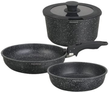 KLAUSBERG Set lonaca s mramornim neprianjajućim premazom, 5 komada, KB-7858
