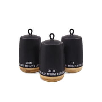 MAESTRO Set od 3 keramičke posude za kavu, čaj i šećer Eco Style MR-20029-03CS
