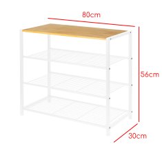 BRUNBESTE Polica za cipele s 4 razine 80x30x56cm BB-3557
