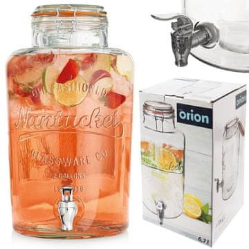 Orion Staklena posuda s pipom za piće, voda, limunada, 6,7 l, 143778