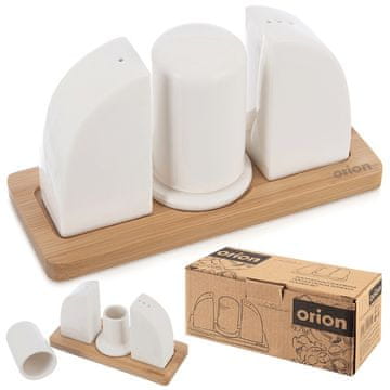 Orion Set za sol i papar, porculan, 4 dijela, soljenka + paprenka, whiteline 152377
