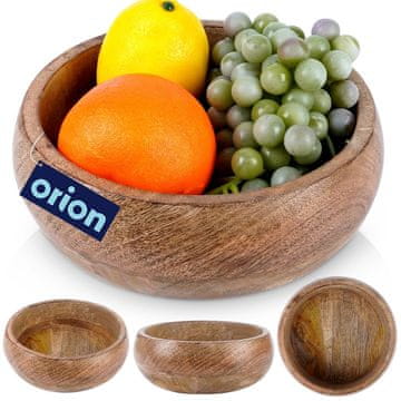 Orion Drvena zdjela za posluživanje grickalica, čipsa, voćne košare s mangom 18,5 cm 900 ml 120285