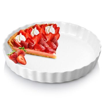 Vilde Kalup za pečenje tarta, keramički, bijeli, 24,5 cm, di 279004