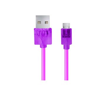 EB185V esperanza micro USB 2.0 kabel A-B M/M 1,5 m ljubičasti prozirni