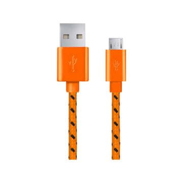 EB175OB micro USB 2.0 A-B M/M kabel 1,0 m s narančastom pletenicom